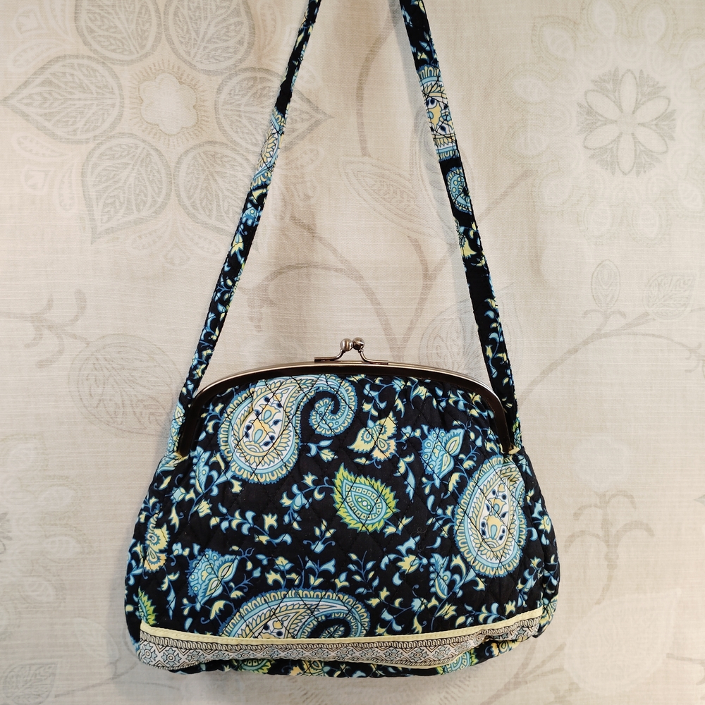 Lemon Hill Elegant Paisley Shoulder Bag in Blue and Green